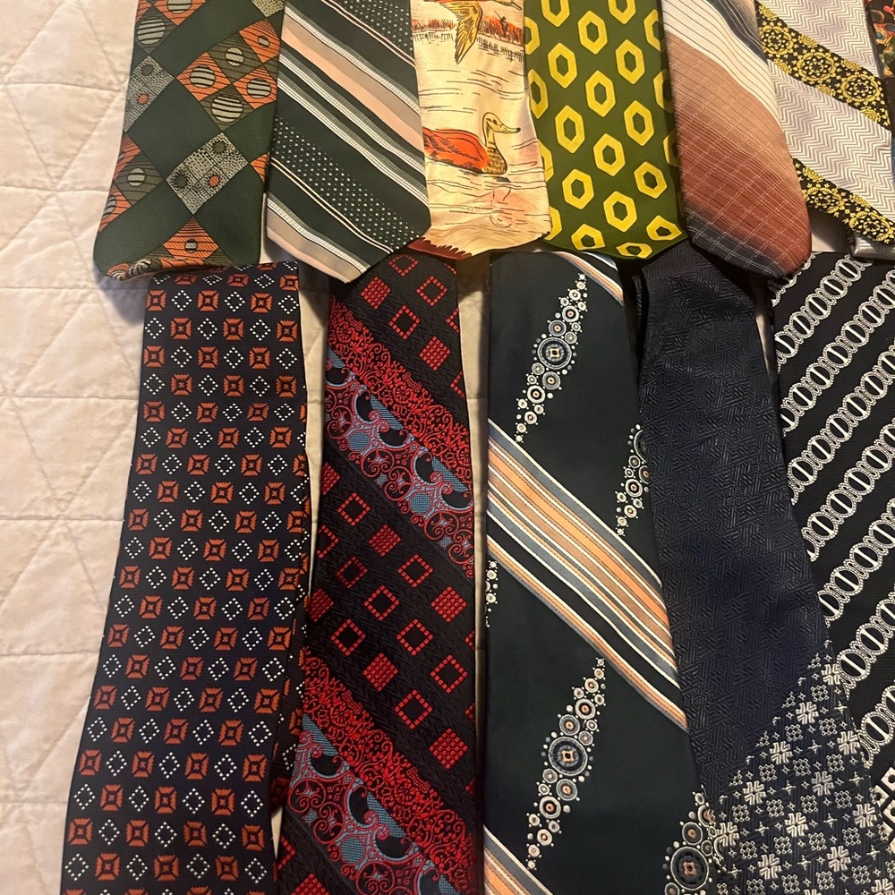 Vintage Men's Tie Collection 50s 60s 70s Bundle Lot - Picture 2 of 3